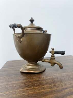 Antique Manning Bowman Coffee Percolator In Brass & Bronze